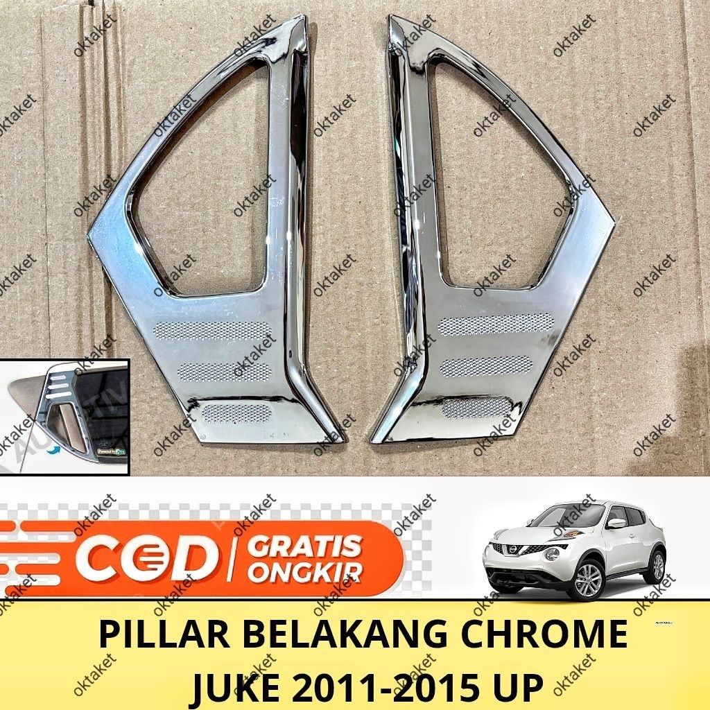 Pilar Belakang Nissan Juke 2011 2013 2014 2015 Chrome Pillar Belakang Cover