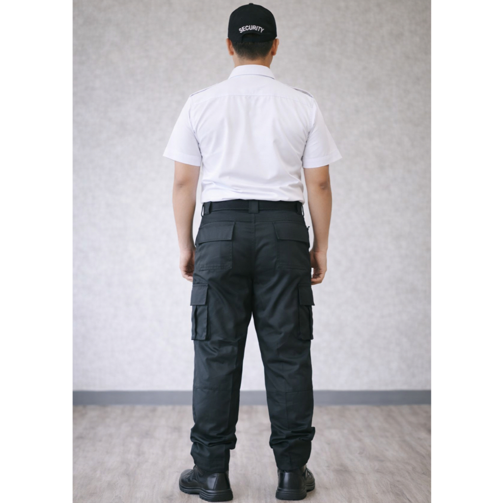 Celana PDL satpam / security hitam katun halus