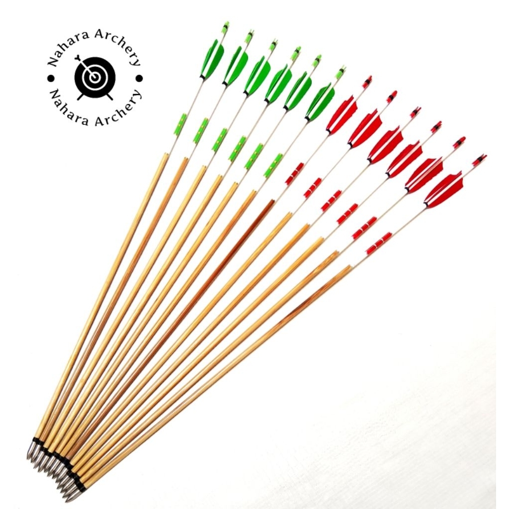 Arrow Dewasa Bambu Petung Cresting Vanes Kalkun Import / 6 pcs