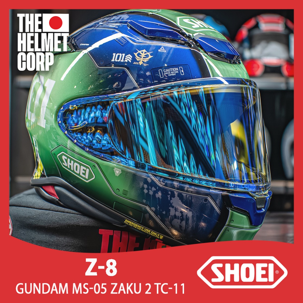 SHOEI Z-8 GUNDAM MS-05 ZAKU 2 TC-11 FULL FACE HELMET SHOEI
