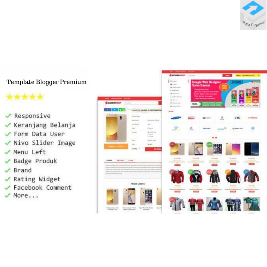 Goomshop Blogger Template | Toko Online Responsive dengan Keranjang Belanja