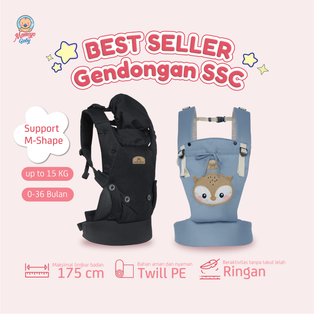 BABY JOY MOMS BABY Gendongan Bayi SSC M Shape Gendongan M Shape