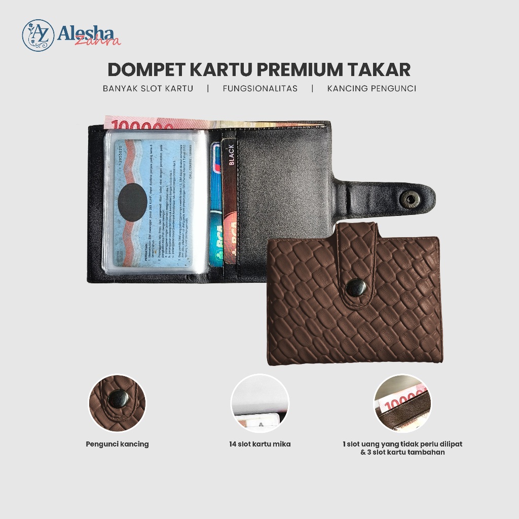 DOMPET 089 LIPAT MINI / DOMPET KARTU KANCING / DOMPET MURAH TERBARU / DOMPET MOTIF TAKAR / DOMPET