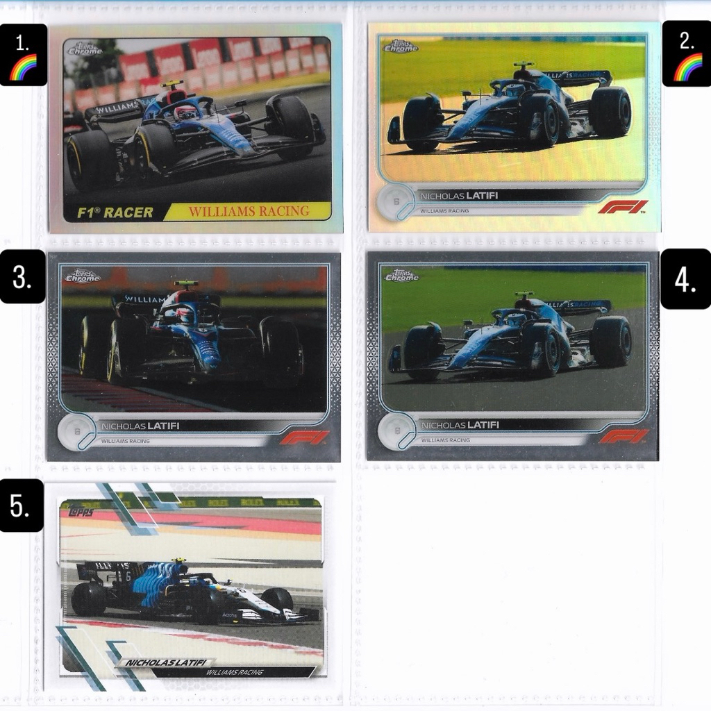 Kartu Topps f1 & Chrome - Nicholas Latifi (Williams F1)