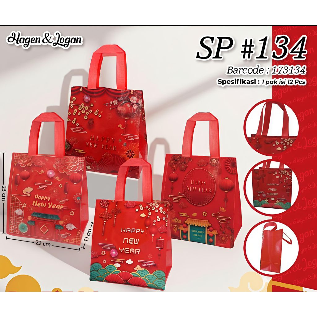GOODIE BAG SPUNBOND PRINT IMLEK TAS IMLEK CHINESE NEW YEAR TAS HADIAH
