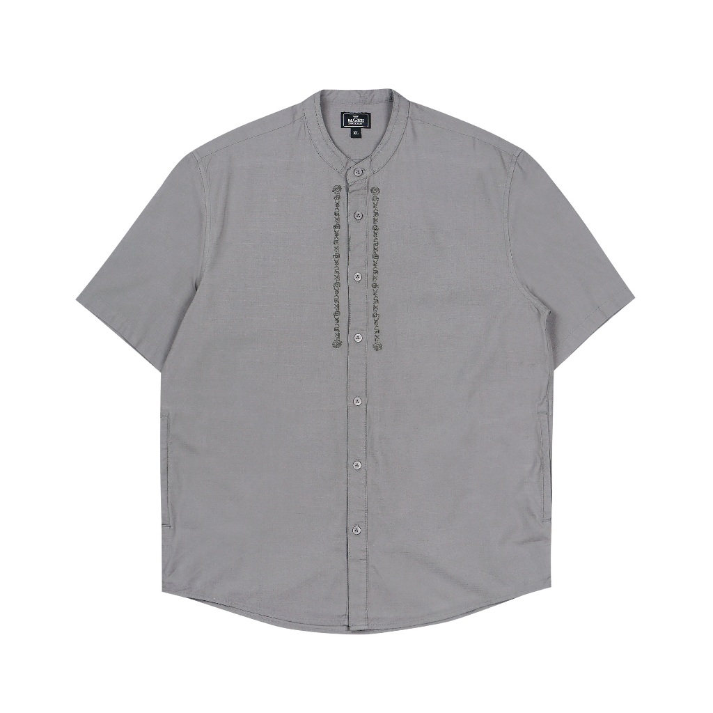 Baju Koko Original MGEE - Baju Koko Lengan Pendek Pria Original MGEE Alfero CKRR 103 Grey