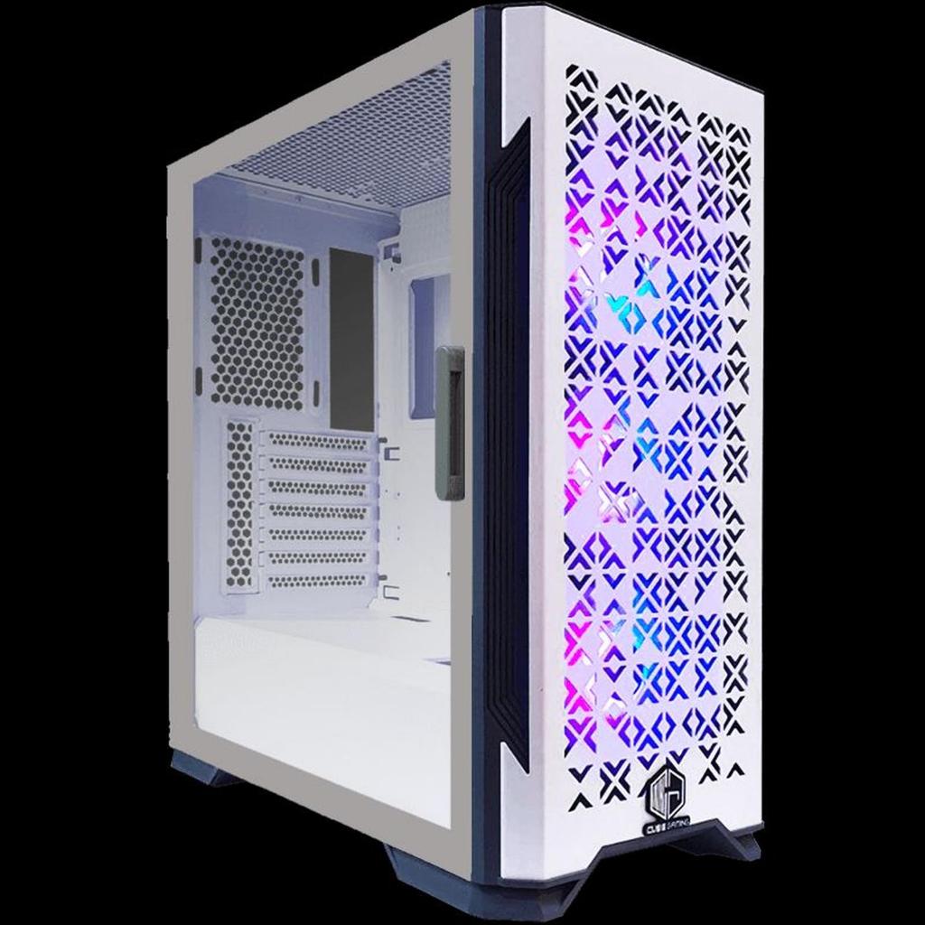 Casing CUBE GAMING SLEV WHITE - White Inside - ATX / Casing PC Gaming
