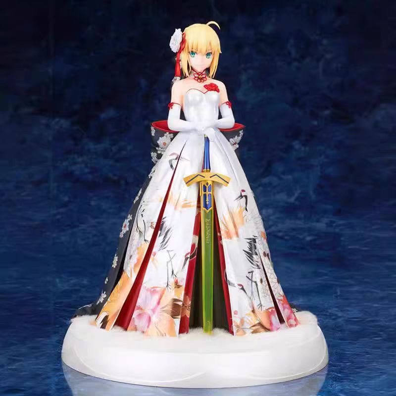 Figure Saber Altria Pendragon Kimono Dress Ver. 1/7 Scale Fate/Stay Night Heaven's Feel Pajangan Ani