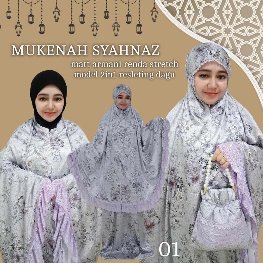 MUKENA SYAHNAZ MATT ARMANI SILK RENDA STRETCH