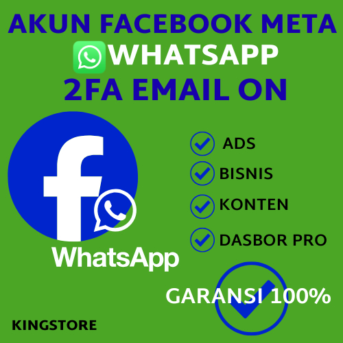 AKUN FACEBOOK META WHATSAPP 2FA EMAIL ON TERVERIFIKASI