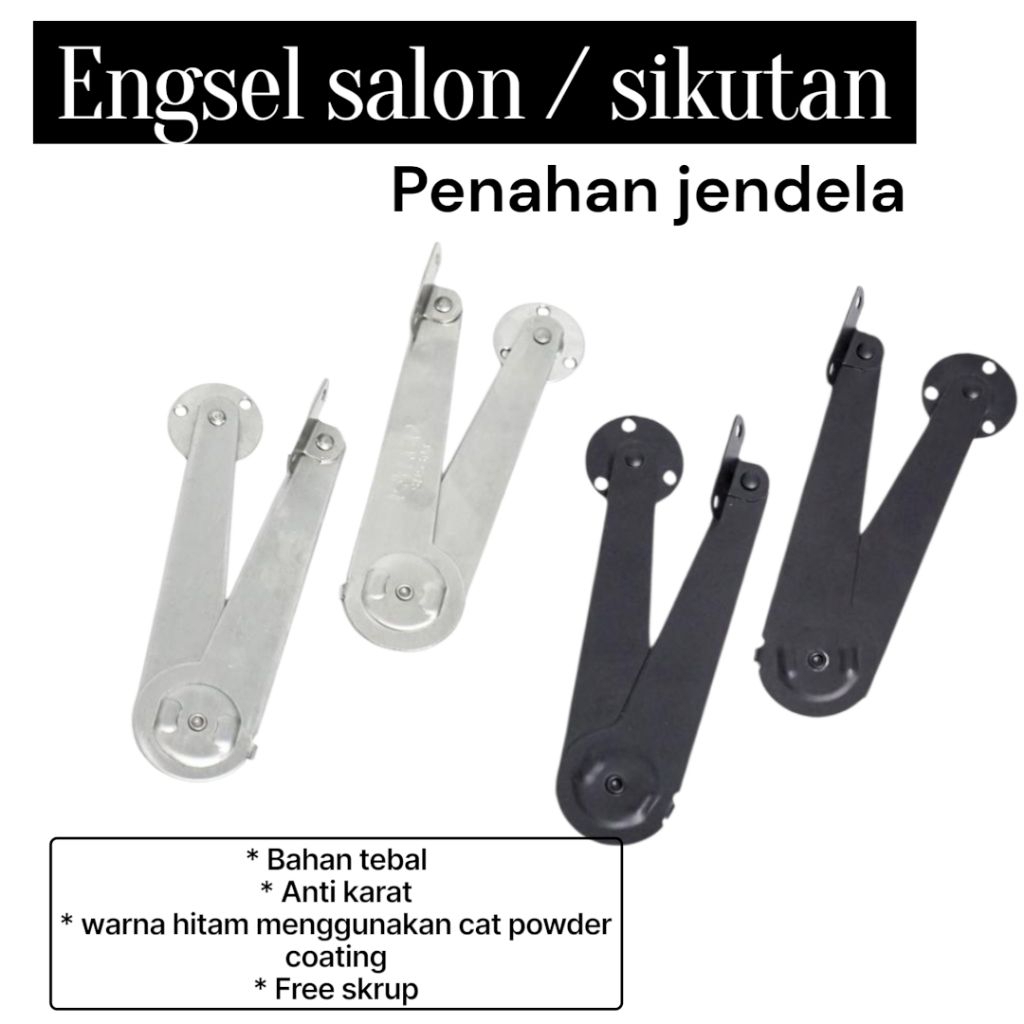 Engsel salon/sikutan hak angin jendela lipat 9 inch/20 cm