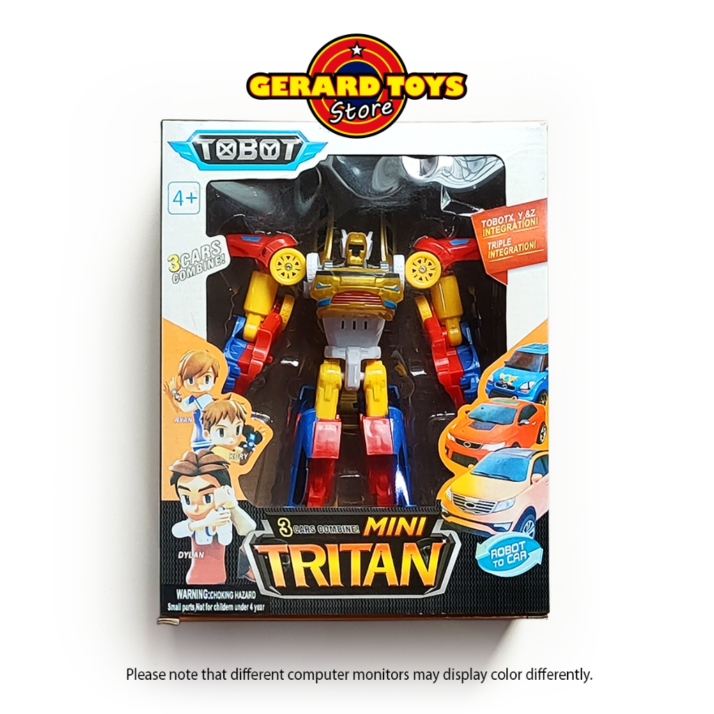 Gerard Toys Mainan Robot Mobil Mini Tobot Tritan Transformers Murah Berkualitas