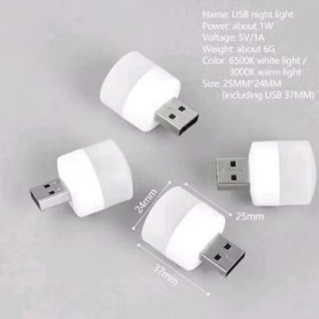 Lampu Usb LED Mini Portable EMERGENCY Lamp WHITE