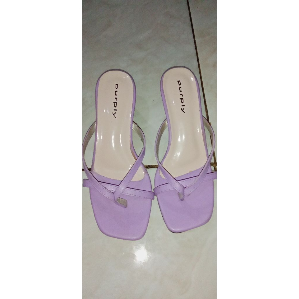 SANDAL/heels 5cm/SANDAL UNGU/TINGGI5CM