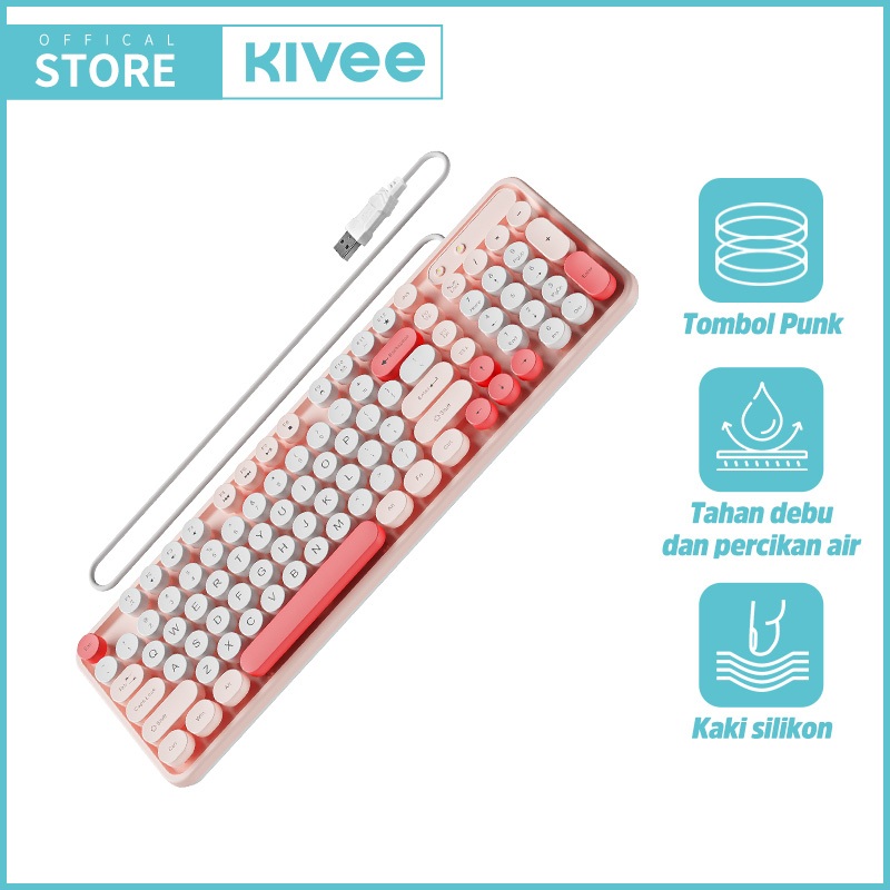 KIVEE Keyboard Computer Gaming Mechanical Feeling Keyboard Keyboard Silent Gaming RGB For PC Game