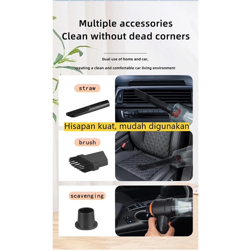 PROMO TERBARU Vacuum Cleaner Mini Mobil Kuat.Vacuum Cleaner Portable Wireless, Vacuum Cleaner