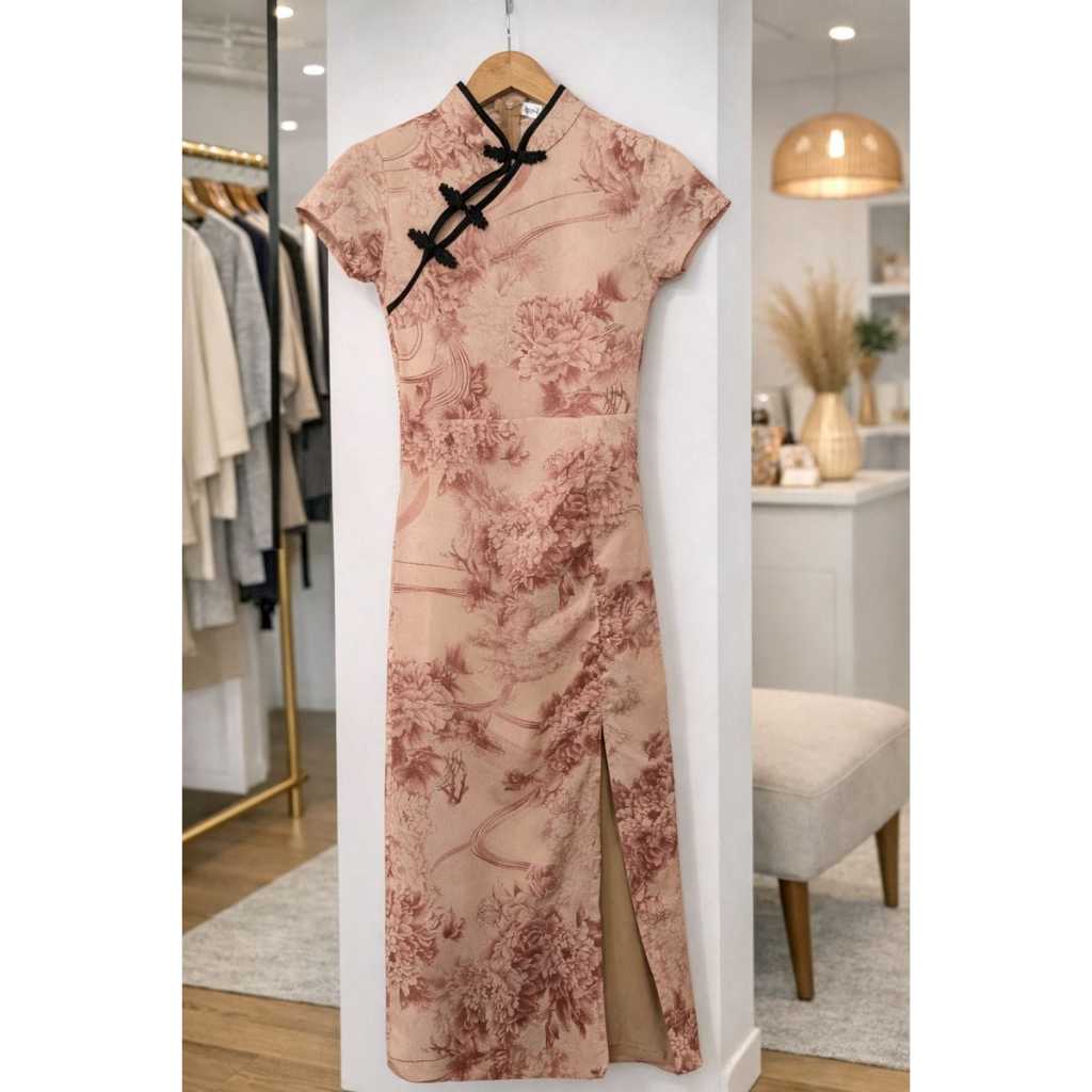 CHEONGSAM PREMIUM GOLD PANJANG PESTA IMLEK SANGJIT