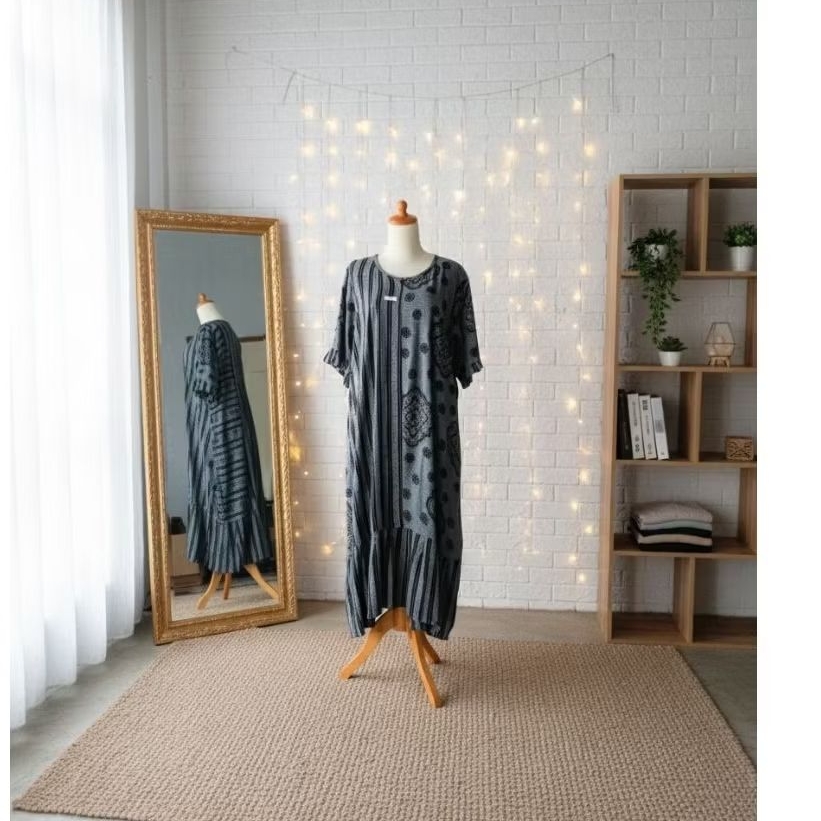 Daster Batik Premium kekinian Rempel bawah muter Model Terbaru