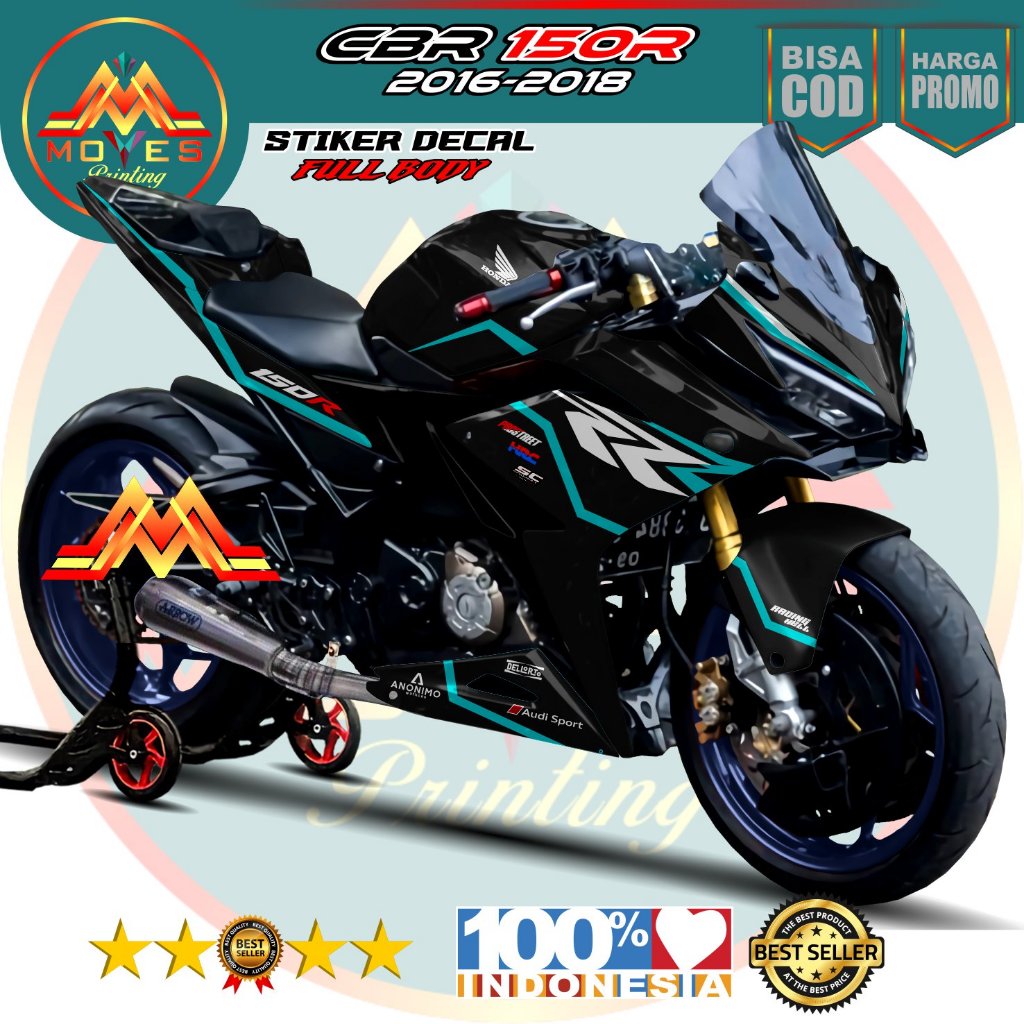 Bisa Cod, Decal Honda CBR 150R 2016 2018 RR Full Body Stiker CBR 150R