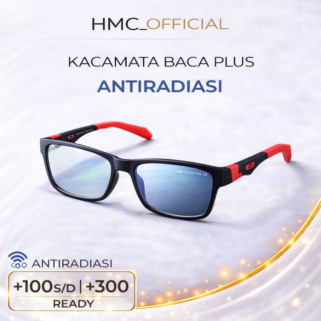 Kacamata baca auto focus pembesar Rabun Dekat Plus Pria Progresif Sporty Elastis Lentur Anti Patah