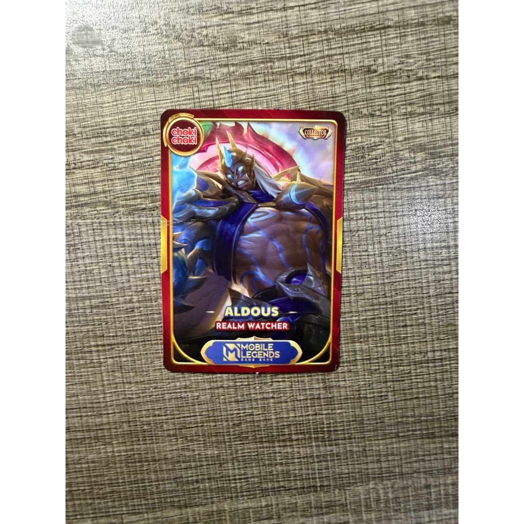 aldous realm watcher collector choki choki mobile legends bang bang card
