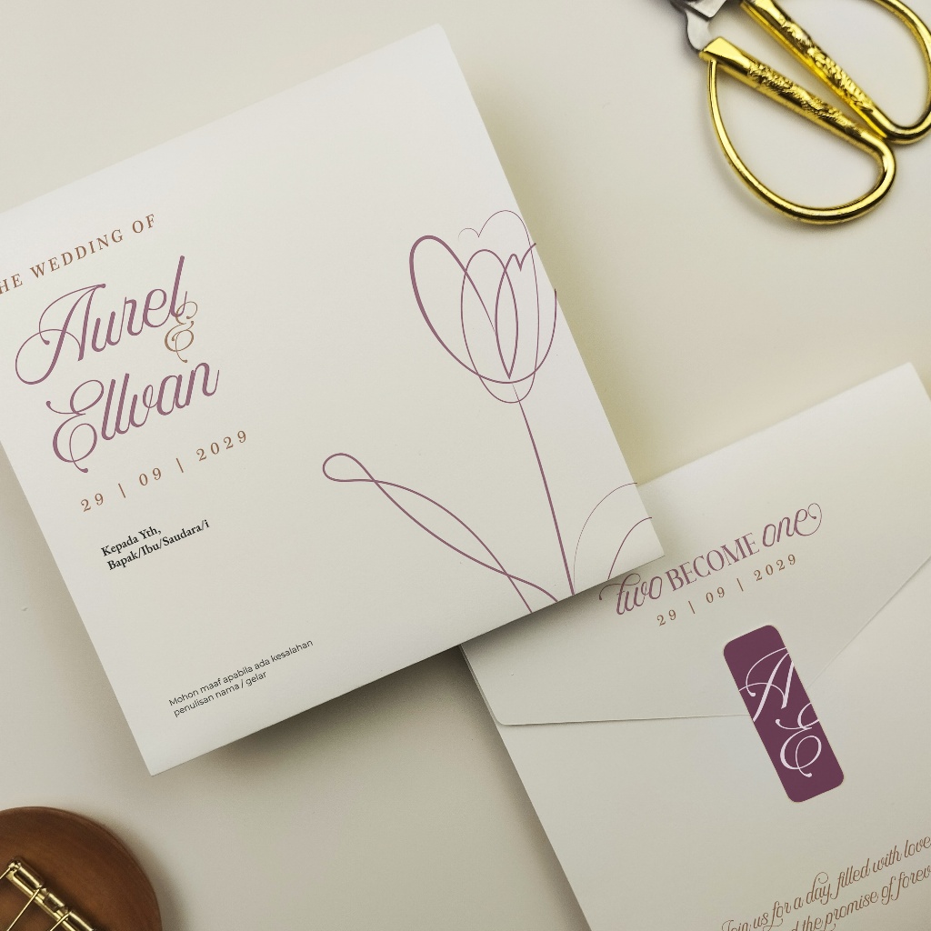 Undangan Pernikahan Cetakgrafis Unik Simple Minimalis (SA.007)