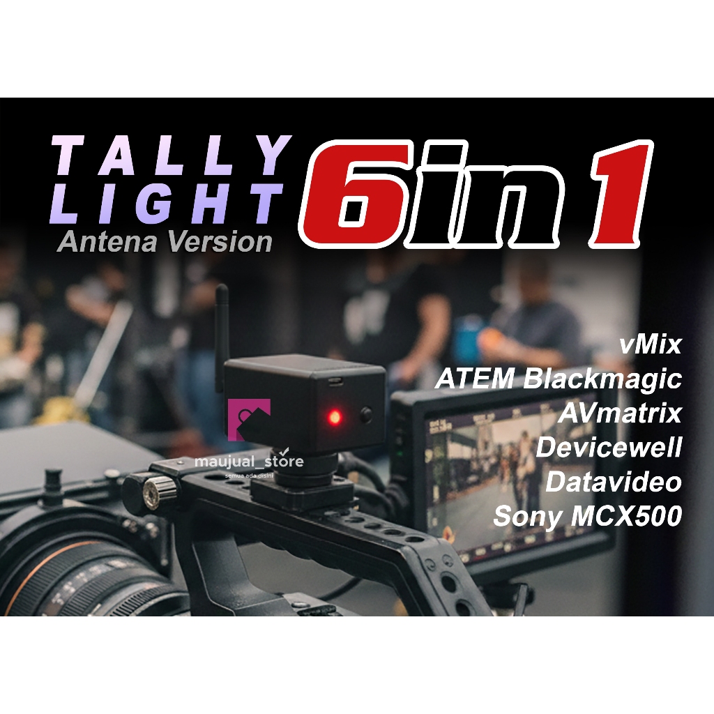 Paket 6 Channel TALLY LIGHT 6in1 ( ATEM, VMIX, AVMATRIX, DEVICEWELL, DATAVIDEO, SONY MCX500 ) Long R