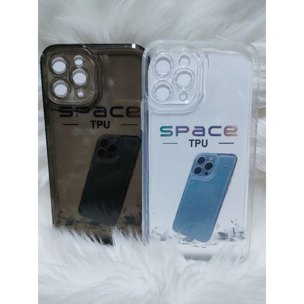 Silikon Space Original Tpu iPhone 11 Pro SoftCase Casing Clear Bening Transparan Black Hitam