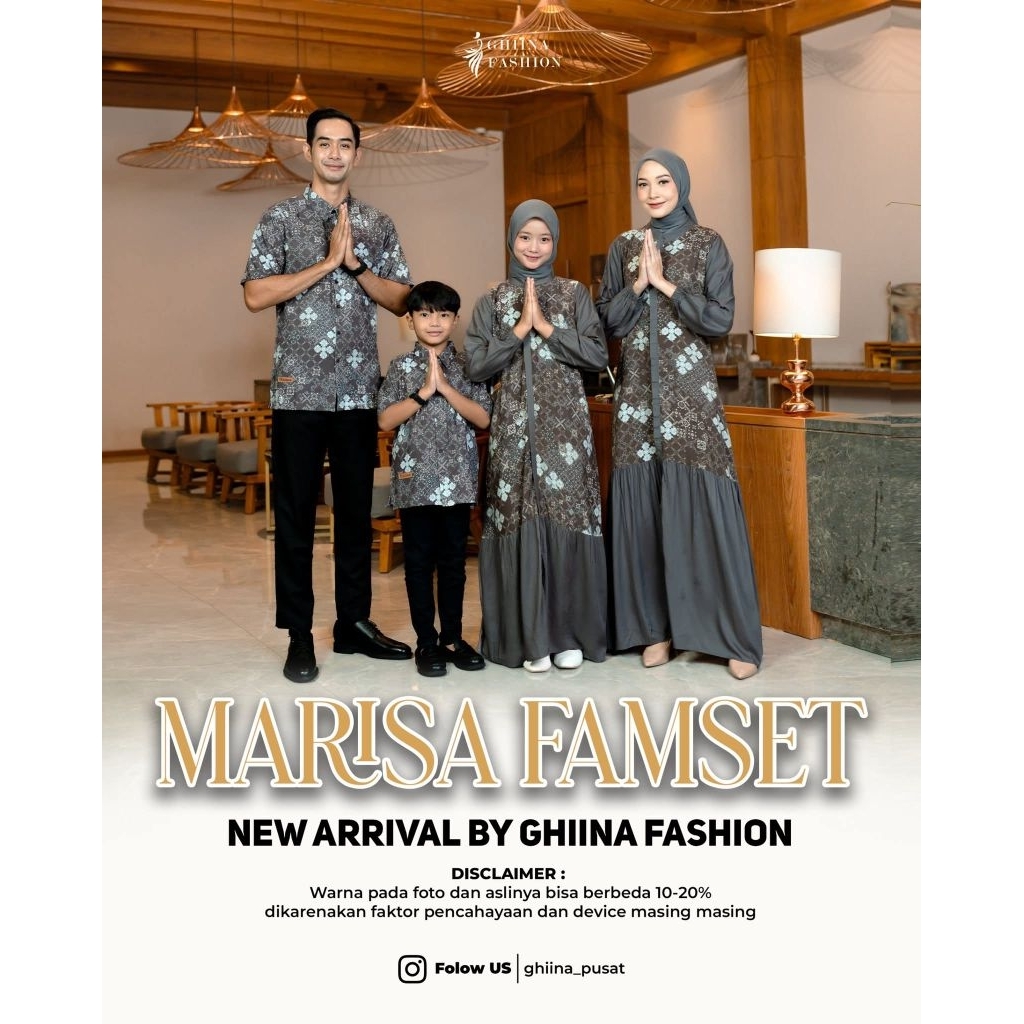 READY STOK MARISA FAMILY SET// DRESS MOM & KOKO FAMILY By Ghina Fashion
