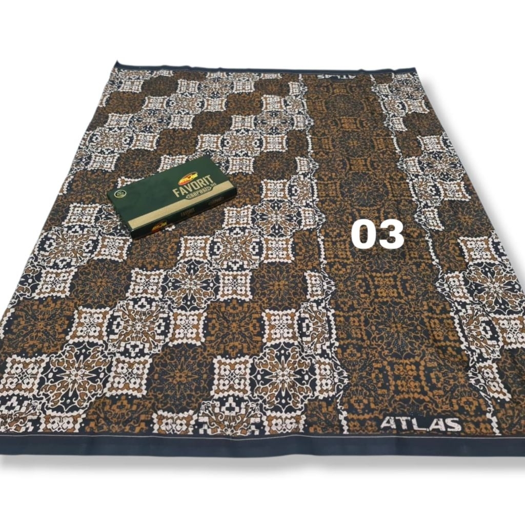 sarung atlas batik motif BHS hitam/merah/coklat/hijau/kuning