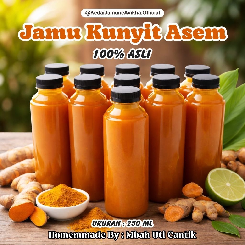 Jamu Kunyit Asem || Kunyit Asem - Ukuran 250 Mili