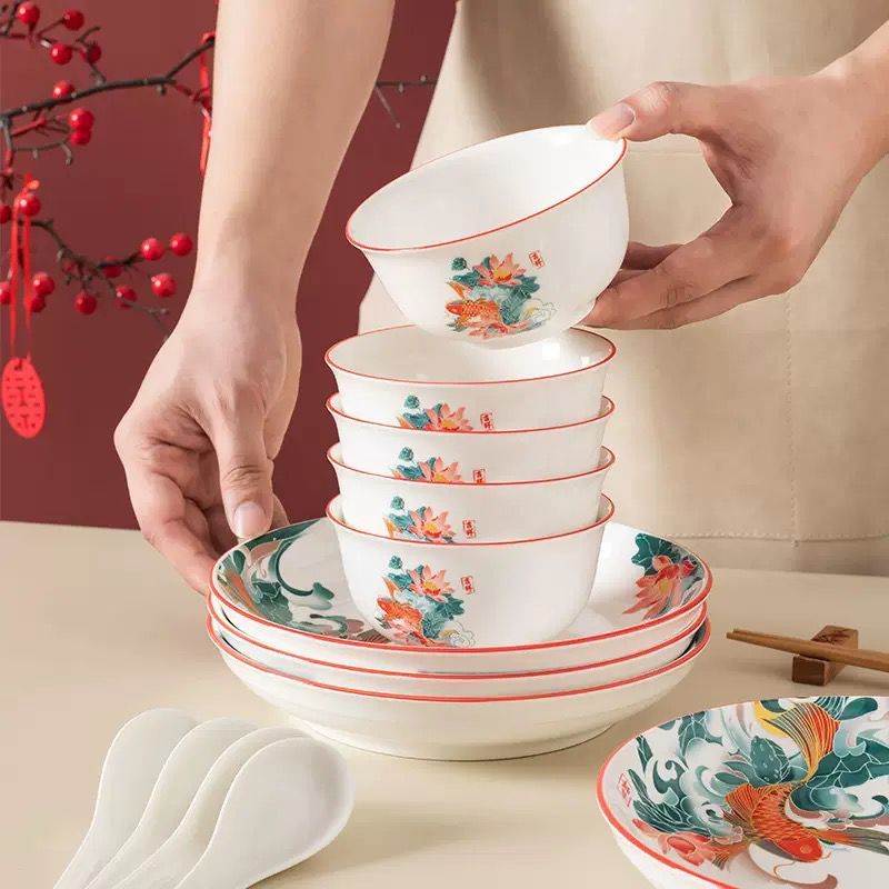 [SYMBOL OF LUCK] Set Keramik Ikan Koi Premium Medan - Kado Relasi Bisnis Mewah Bingkisan Pindah Ruma