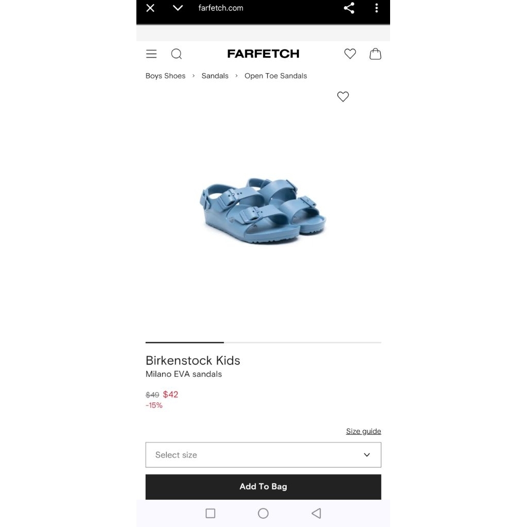 BIRKENSTOCK KIDS Milano EVA sandals| Sandll anak birkenstock biru