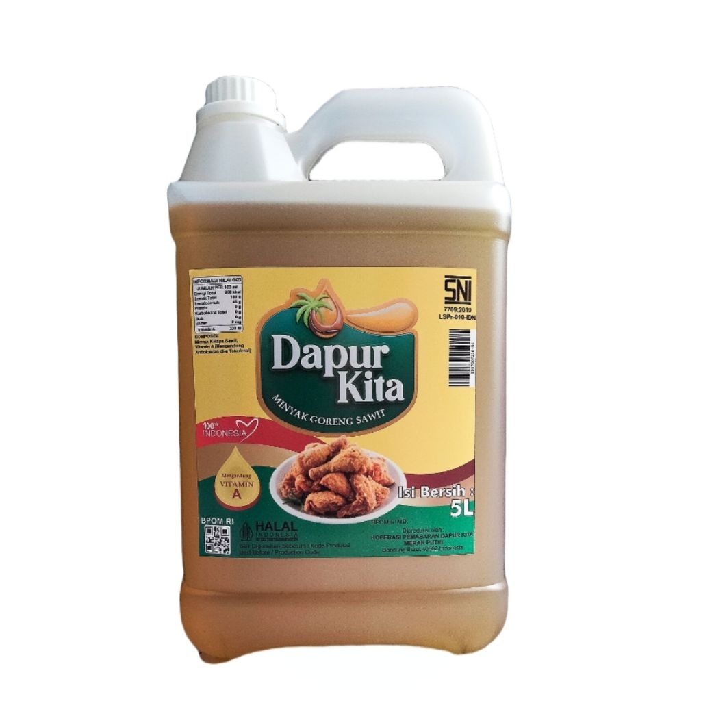 Minyak Goreng Dapur Kita 5 Liter Bersih Jernih Mengandung Vitamin A pengiriman COD Gratis Ongkir - M