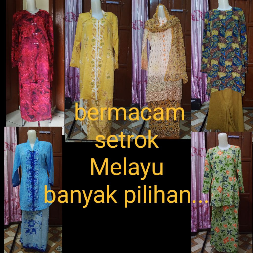 set rok baju kurung/tunik Melayu