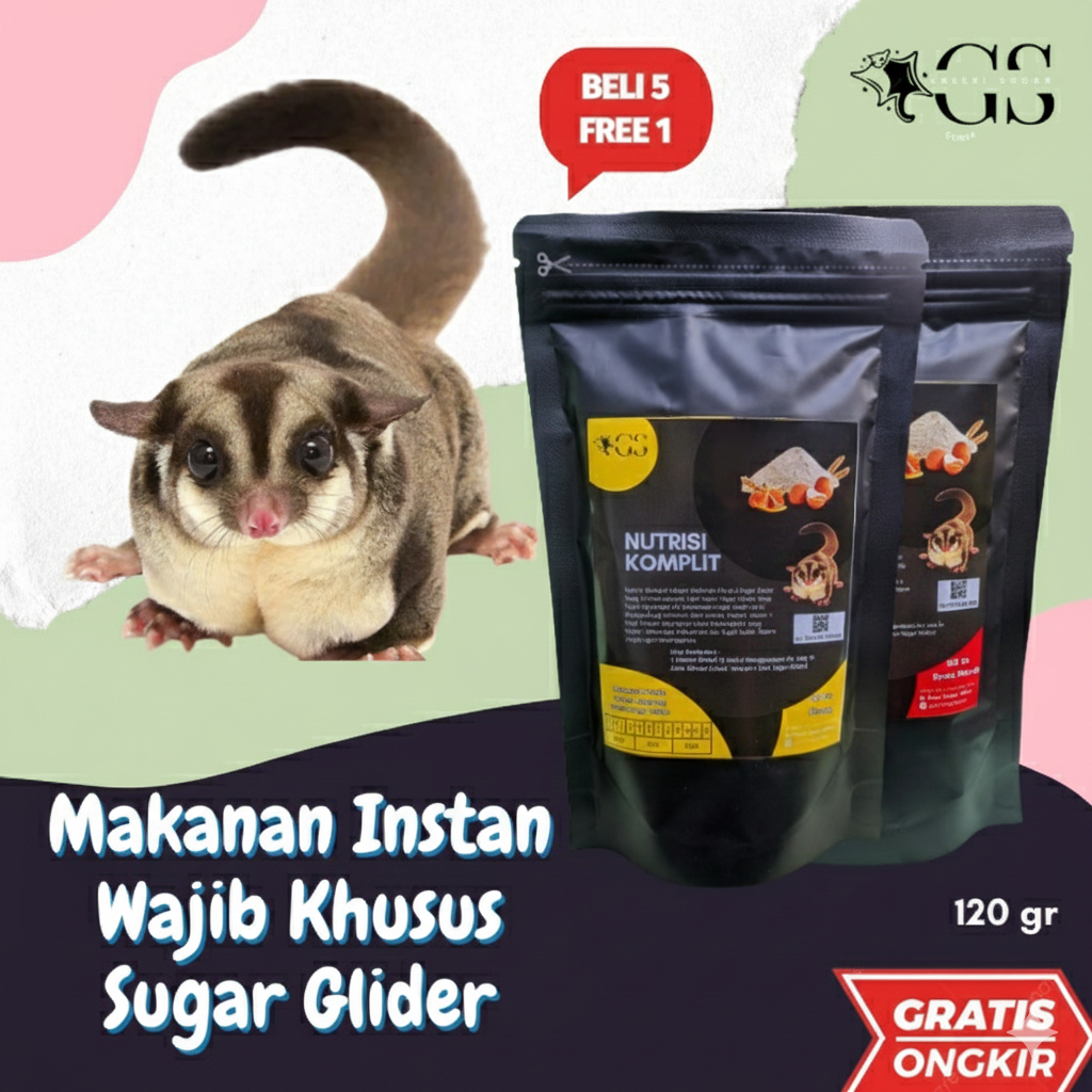 Nutrisi Komplit Makanan Praktis Harian Langsung Seduh Sugar Glider