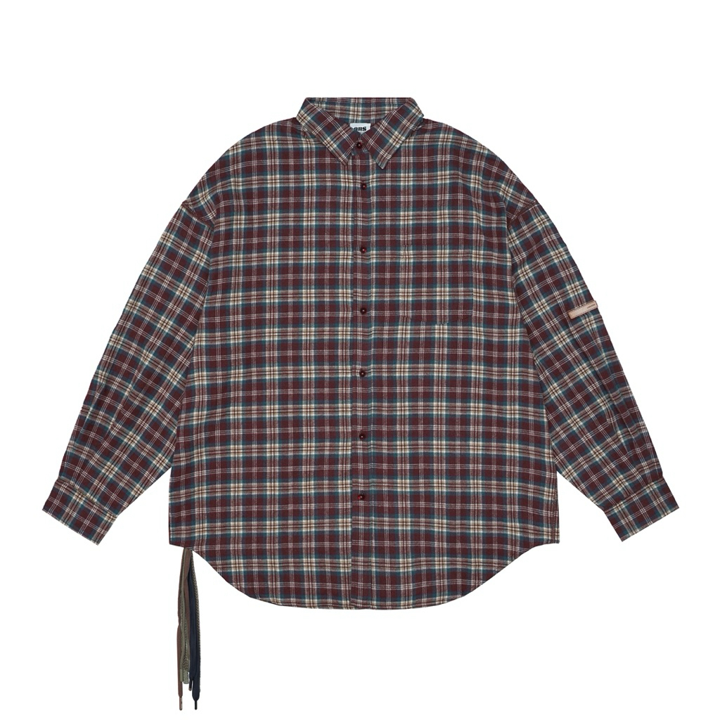 ANS Van Plaid Overshirt - Red