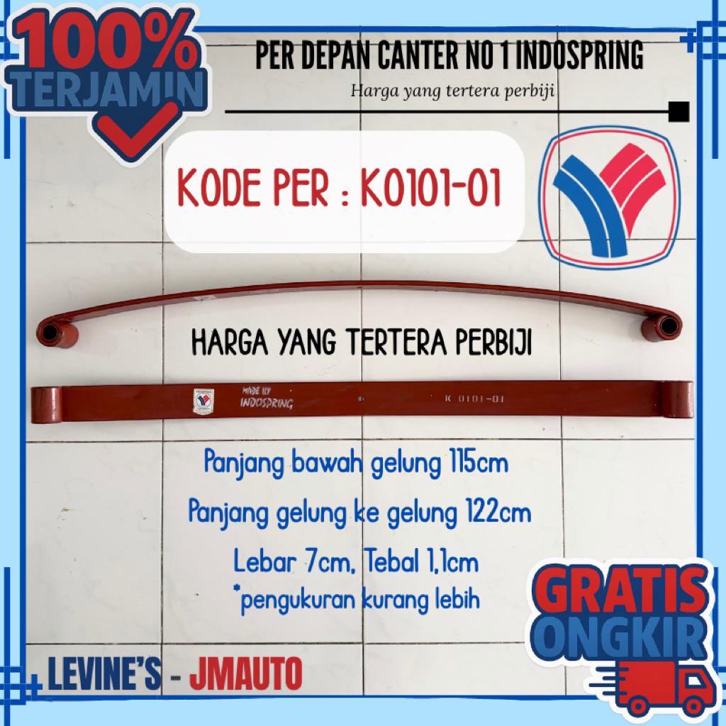 per depan canter k0101 no 1 merk indopsring / per depan canter K0101-01 merk indospring / babok per 