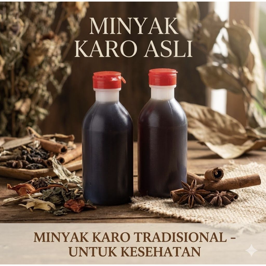 Minyak Karo Asli/Minyak Urut Tradisional Karo 200ml