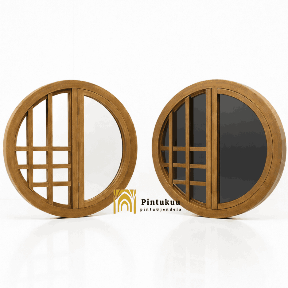 Kusen Jendela Bulat Minimalis modern - Jendela rumah aesthetic - JB3