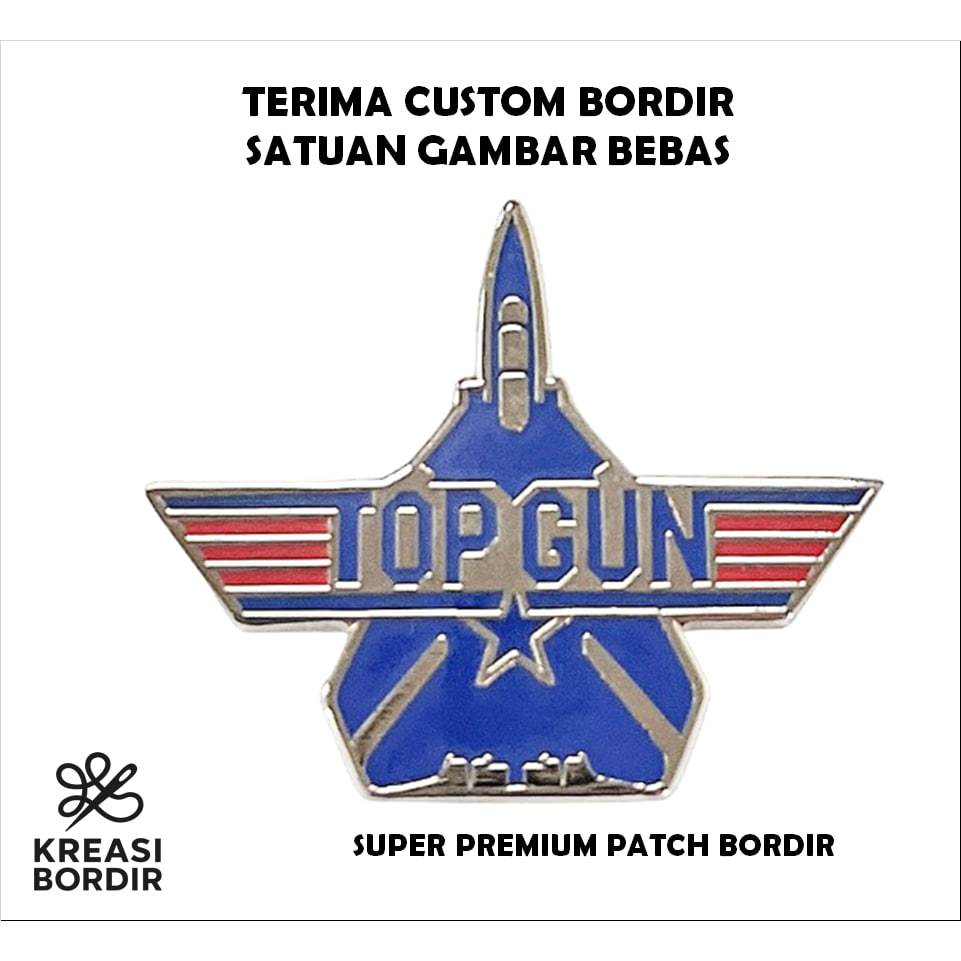 EMBLEM PATCH BORDIR LOGO TOP GUN - Kreasibordir.id