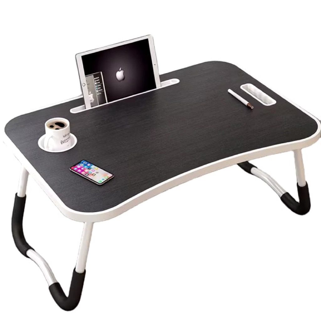 Meja Lipat Portable Kayu HPL Tebal & Kaki Besi Kokoh