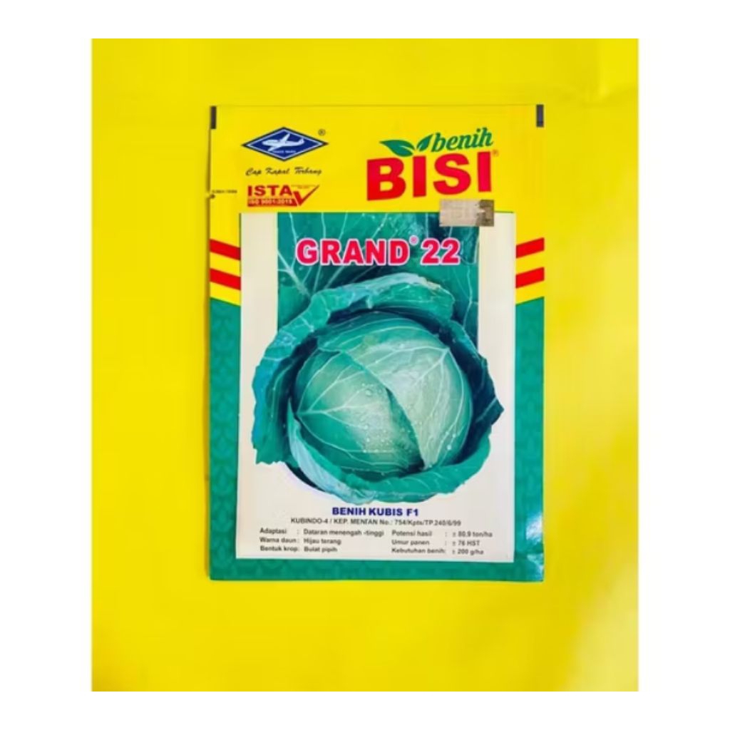 Benih Kubis Hibrida F1 GRAND 22 isi 15gr dari CAP KAPAL TERBANG