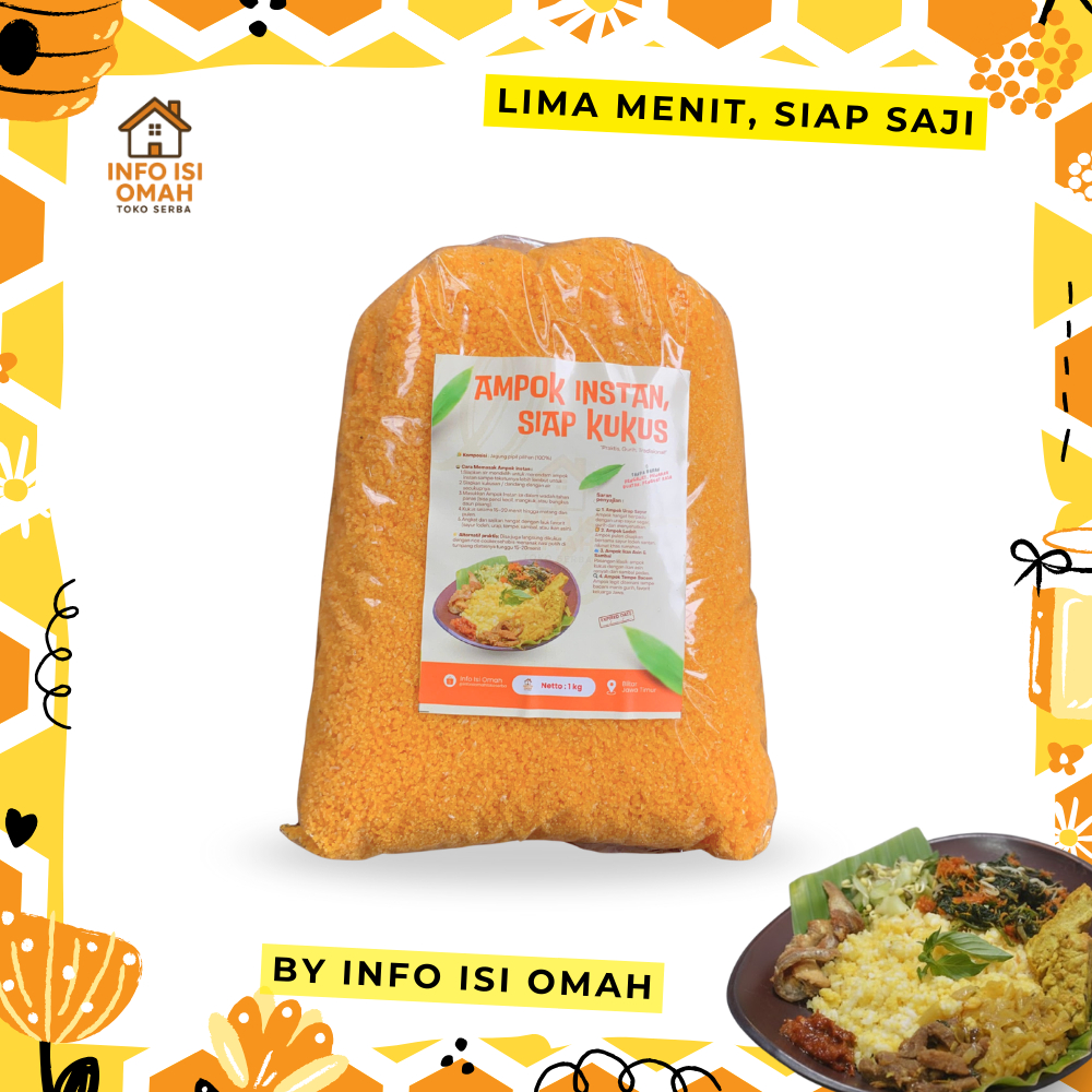 Nasi beras Ampok Jagung Instan 1 kg