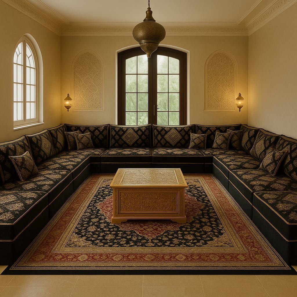 sofa Arab lesehan ruang tamu mewah bed jumbo kursi timur tengah