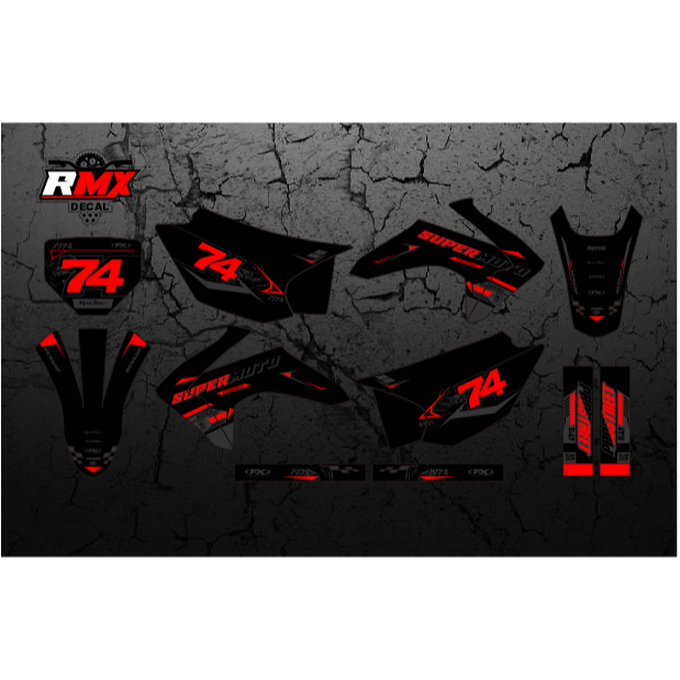 DECAL CRF 230 FULLBODY (011) DEKAL STIKER CRF 230 F 150F 230F 2015 2016 2017 2018 2019 2020 2021 202