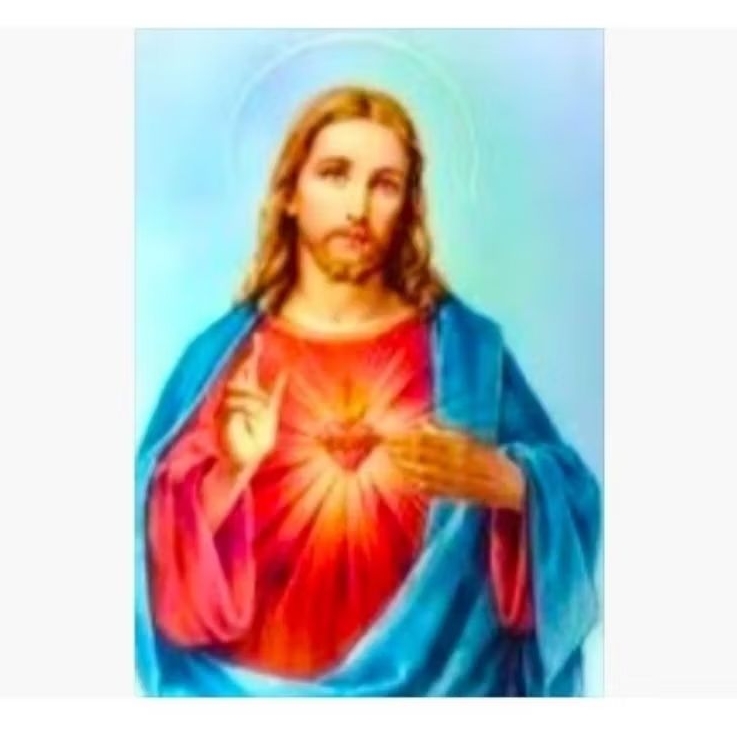 Paket kristik Jesus heart hati Yesus kudus cinta pola kain full cross stitch kit 14ct