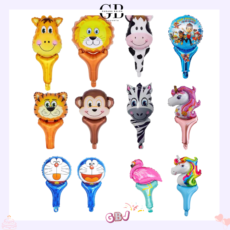 GBJ - Balon Pentungan Pendek Karakter / Balon Foil Pentungan Karakter