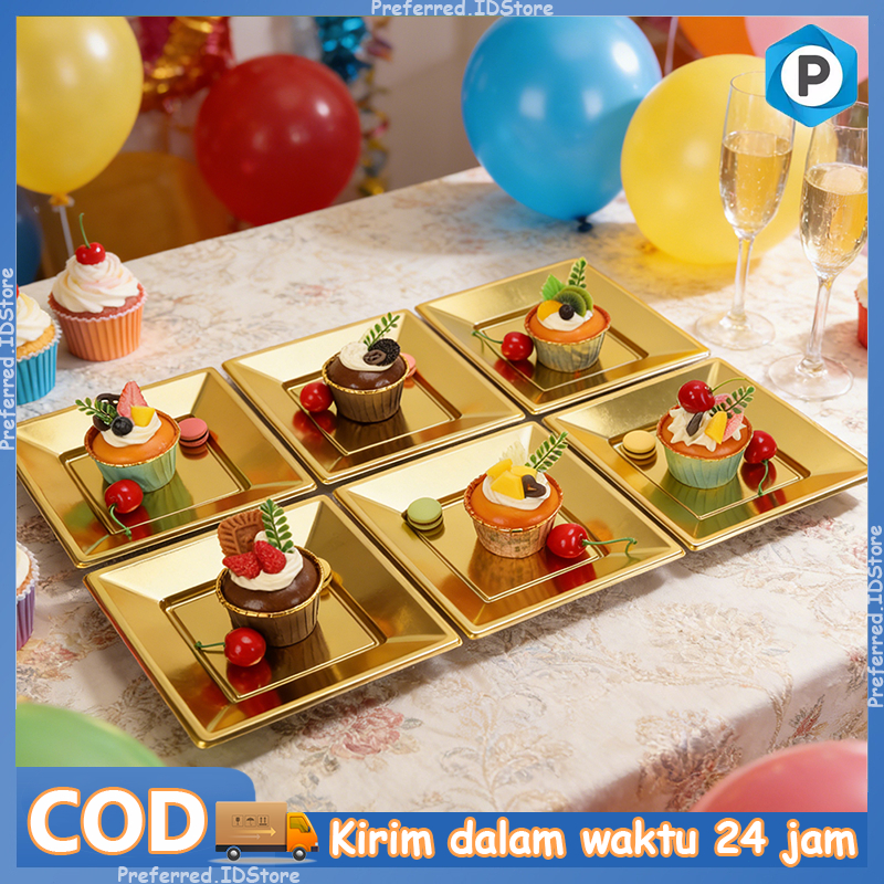 Piring kotak melamin 9 inc Piring Persegi Semi Melamin(23 cm), Piring makan mie  Piring Saji Persegi