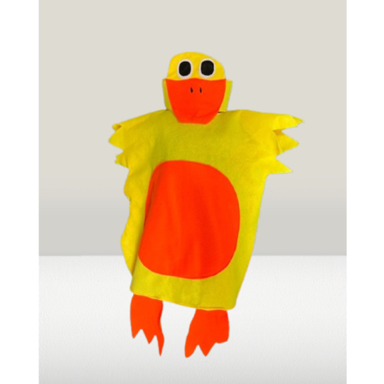 Kostum Bebek Flanel Ukuran Anak Dewasa Kuning Orange |Kostum hewan Bebek